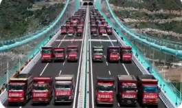 最大承重3360吨！世界第一高桥进行96辆车静载试验